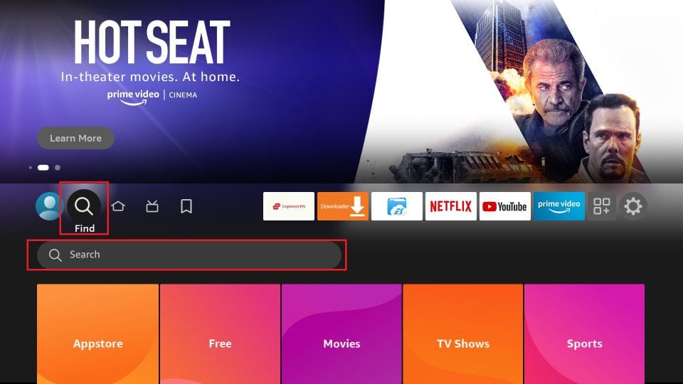 Recherche sur FireStick